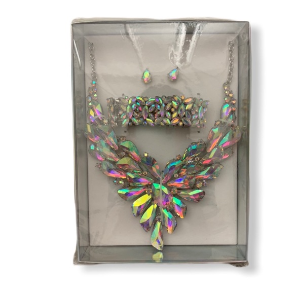 GEM Statement Earrings / Bracelet / Necklace Sets - Picture 1 of 2